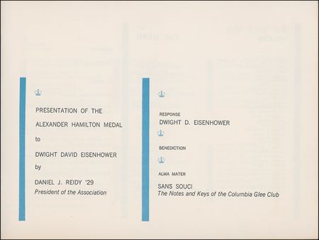 Lot #35 Dwight D. Eisenhower: Ike receives the Alexander Hamilton Medal - Image 4