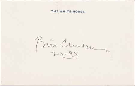 Lot #22 Bill Clinton Signature