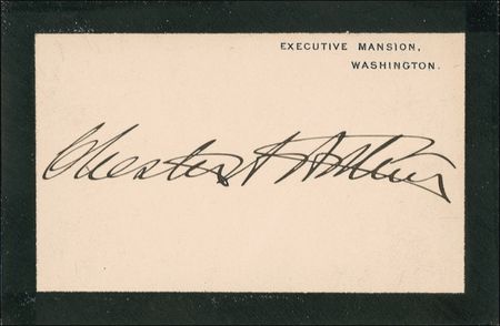 Lot #4 Chester A. Arthur White House Card