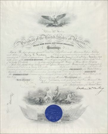 Lot #90 William McKinley Signed Document - Image 1