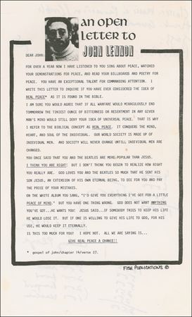 Lot #575 Beatles: Lennon, John: “Classic. music is perversion”: LENNON annotates an evangelical “open letter” - Image 2