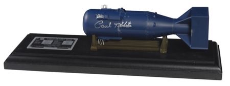 Lot #282 Enola Gay: Tibbets and Van Kirk Signed Scale Bomb Model - Image 1