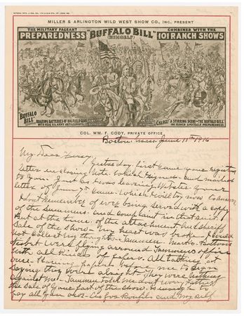 Lot #157 William F. ?Buffalo Bill? Cody: In the last year of his life, an irate Cody writes to his lawyer vowing to resolve a feud - Image 2