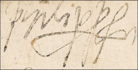 Lot #213 Mary and Philip II: ?TENDRE OUR PLESURE AND ... AWNSWERE FOR THE CONTRARIE AT YOR. PERILLS?: Rare 1555 passport signed by PHILIP and MARY - Image 2