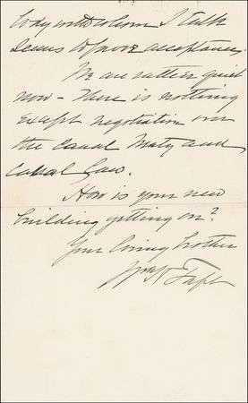 Lot #124 William H. Taft: PANAMA CANAL CONTROVERSY: TAFT underestimates the consequences of Anglo-American tensions over his proposed Panama Canal toll exemptions: ?There is nothing except negotiation over the Canal Treaty and Canal law? - Image 2