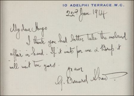 Lot #496 George Bernard Shaw Handwritten Letter Signed - Image 2