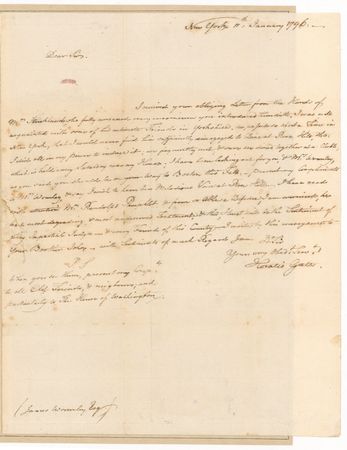 Lot #292 Horatio Gates: An olive branch? “Present my compliments ... particularly to the House of Washington” - Image 2