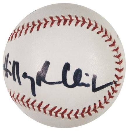 Lot #24 Bill and Hillary Clinton Baseball - Image 1