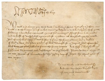 Lot #193 Henry VIII: FIT FOR A KING: HENRY VIII orders new clothing in the third year of his reign - Image 1