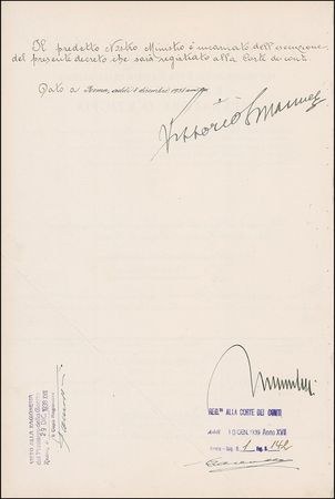 Lot #225 Benito Mussolini and Vittorio Emanuele III Group Lot - Image 2
