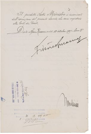 Lot #225 Benito Mussolini and Vittorio Emanuele III Group Lot - Image 3