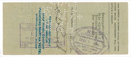 Lot #1371 Herb Pennock Check - Image 2