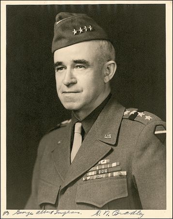 Lot #272 Omar Bradley: Sending a photo less than a month before V-J Day - Image 2