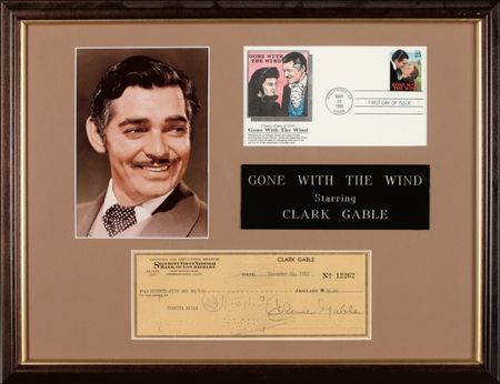 Lot #830 Gone With the Wind: Gable, Clark Check - Image 1