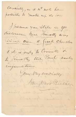 Lot #142 Henry Ward Beecher: ?One more battle to fight for liberty? - Image 2