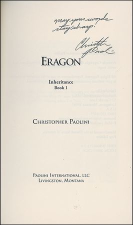 Lot #486 Christopher Paolini Book - Image 1