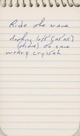 Lot #674 Bruce Springsteen: “THE SCREEN DOOR SLAMS”: Early handwritten draft lyrics for SPRINGSTEEN’s classic “Thunder Road” - Image 3