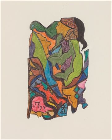 Lot #613 Jimi Hendrix: ART YOU EXPERIENCED: Colorful original abstract drawing by JIMI HENDRIX - Image 2