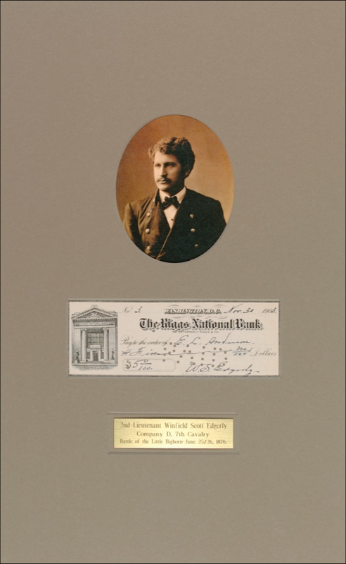 Lot 338 Winfield Scott Edgerly Check