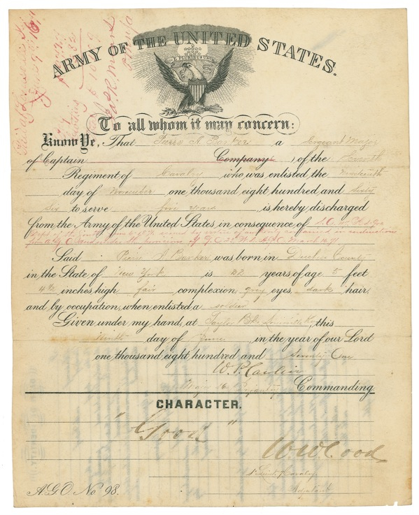 Lot 330 William W. Cooke: Discharging a member of the 7th Cavalry