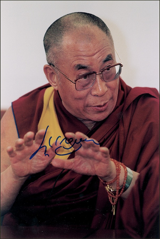 Lot 174 Dalai Lama Signed Photograph