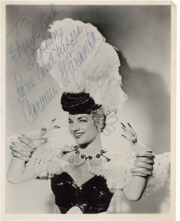 Lot 1133 Carmen Miranda Signed Photograph
