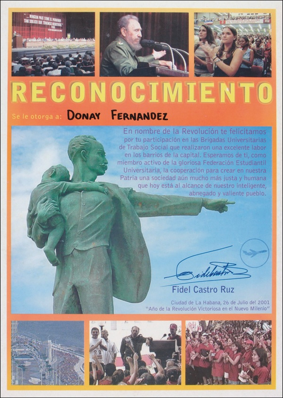 Lot 166 Fidel Castro Signed Document