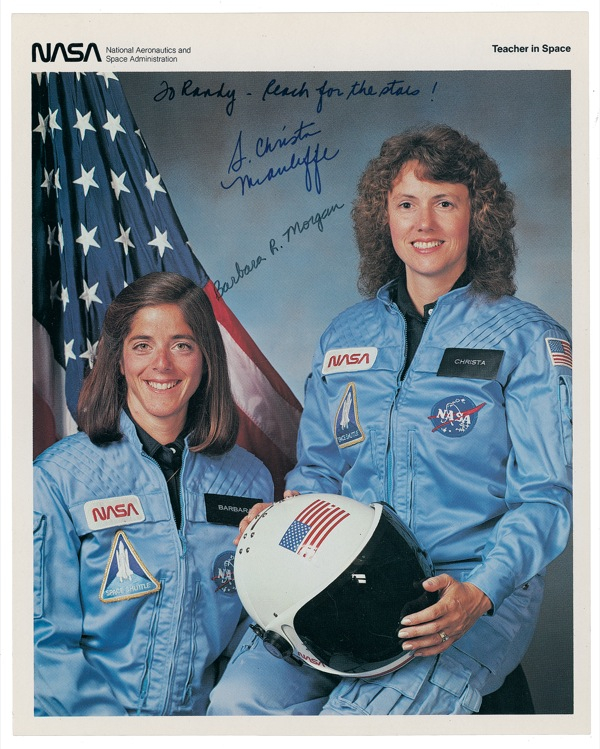 Lot 500 Christa McAuliffe and Barbara Morgan Signed Photograph