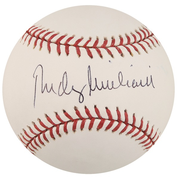 Lot 223 Rudy Guiliani Baseball