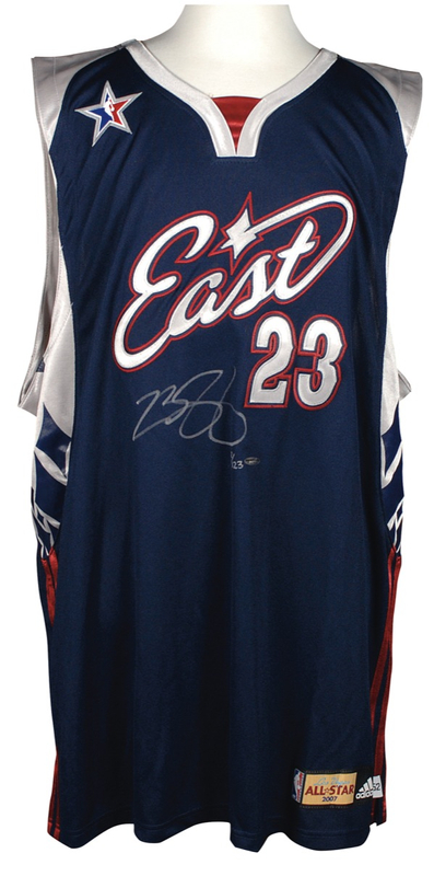 Lot 1403 LeBron James Basketball Jersey