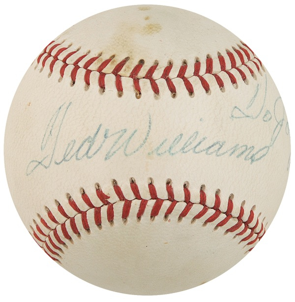 Lot 1543 Ted Williams Baseball