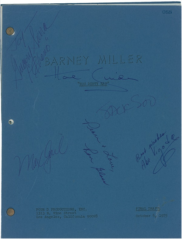 Lot 928 Barney Miller Script