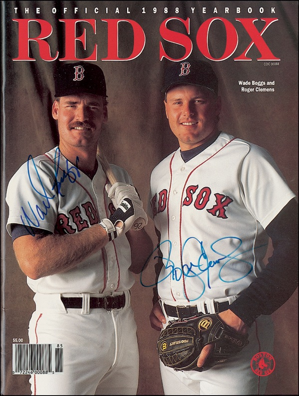 Lot 1341 Roger Clemens and Wade Boggs Yearbook