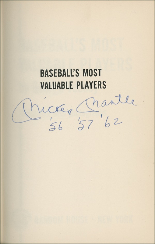 Lot 1433 Mickey Mantle Book
