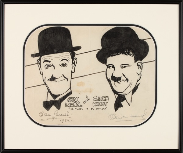 Lot 1099 Laurel and Hardy Sketch
