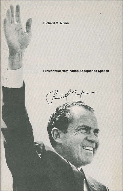 Lot 89 Richard Nixon Nomination Speech