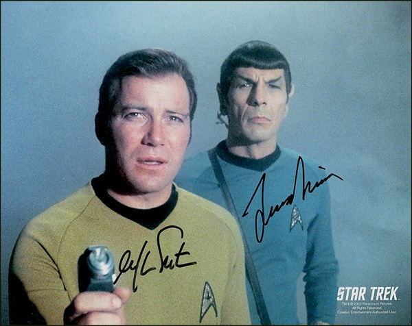 Lot 1193 Star Trek: Shatner and Nimoy Signed Photograph