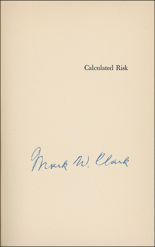 Lot 329 Mark W. Clark Book