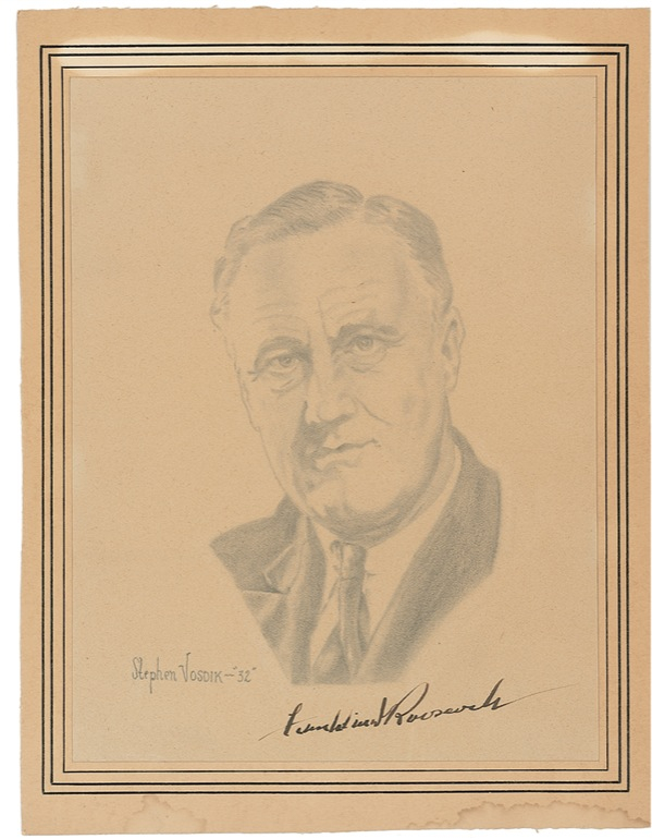 Lot 110 Franklin D. Roosevelt Sketch