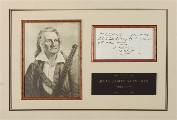 Lot 544 John J. Audubon Signed Note