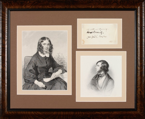 Lot 551 Robert and Elizabeth Barrett Browning Signature