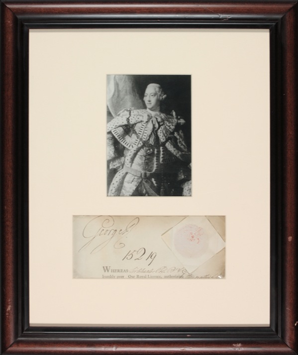 Lot 218 George III Signed Document