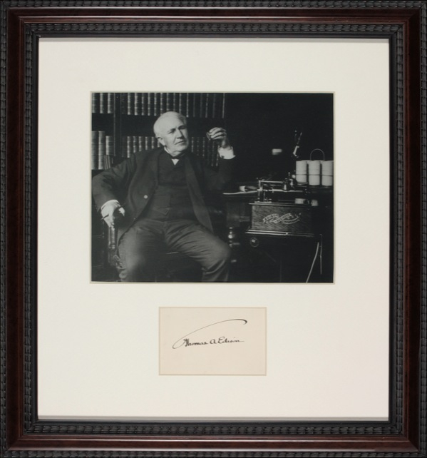 Lot 201 Thomas Edison Signature