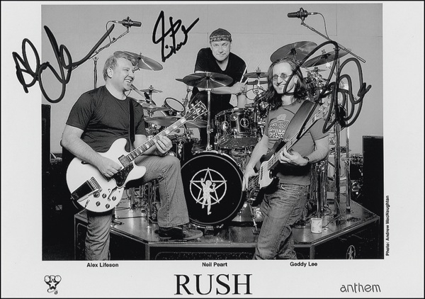 Lot 850 Rush Signed Photograph