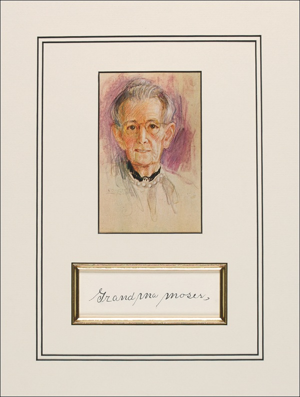 Lot 608 Grandma Moses Signature