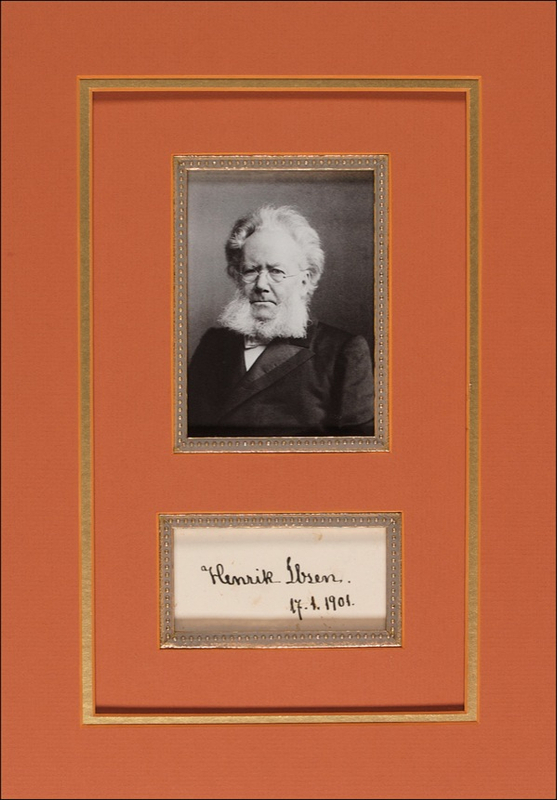 Lot 584 Henrik Ibsen Signature