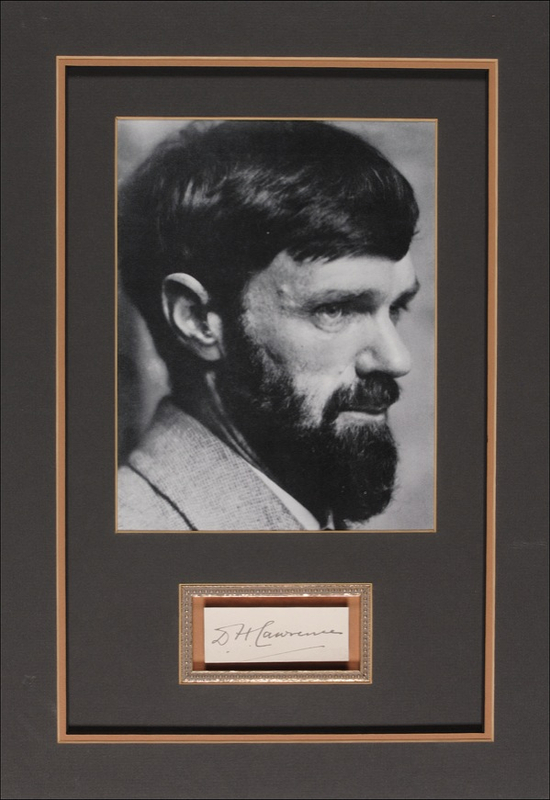 Lot 590 D. H. Lawrence Signature
