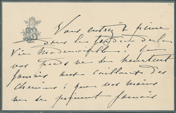 Lot 944 Sarah Bernhardt Handwritten Letter Signed