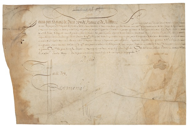 Lot 253 Louis XIII Signed Document