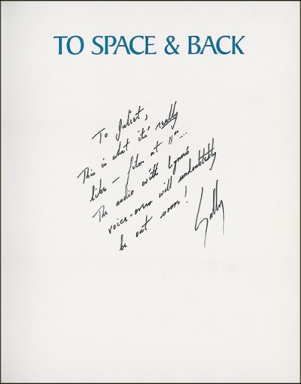 Lot 510 Sally Ride Book